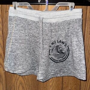“Ain’t No Laws” White Claw Gray Knit Lounge Shorts